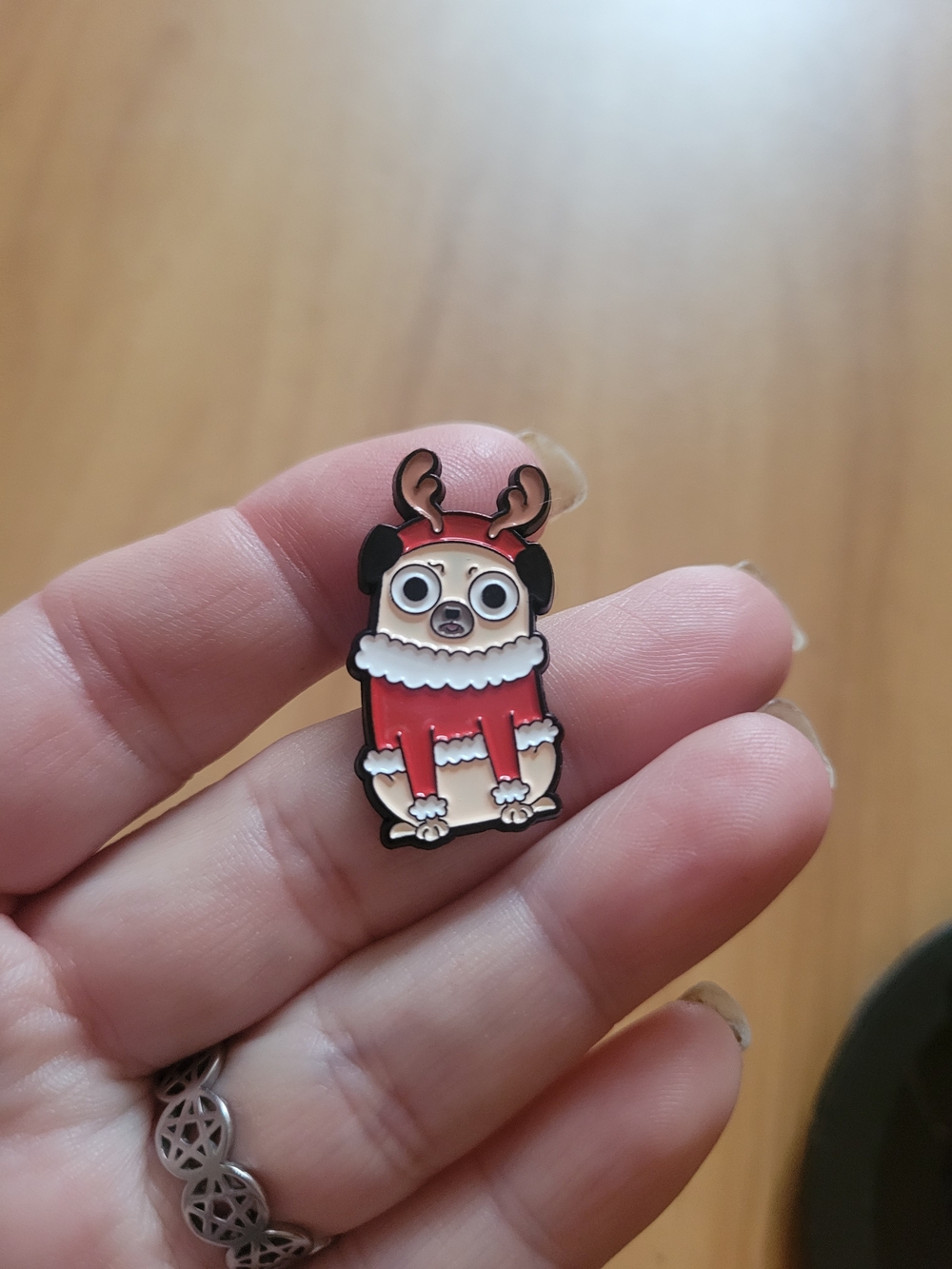 👻BUY 1 GET 1 FREE👻Holiday Pug Enamel Pin - Red Pug Costume